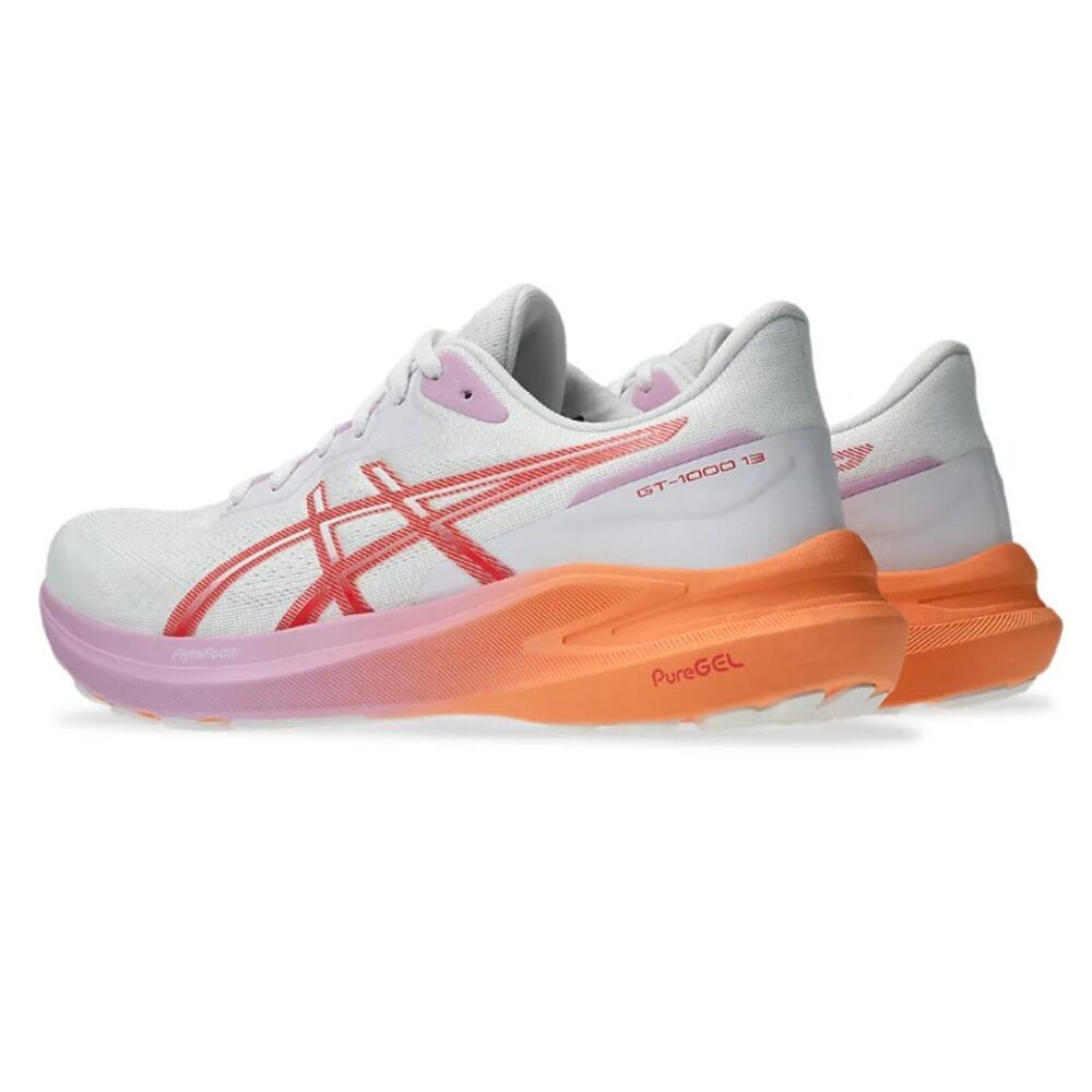 Asics GT-1000 13 Women's White Coral Reef Running Shoes Size 6.5 - Picture 10 of 11